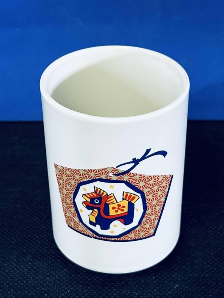 Amazon.co.jp: たち吉 湯呑ブランド品 縁起干支 馬 午 青 茶道具